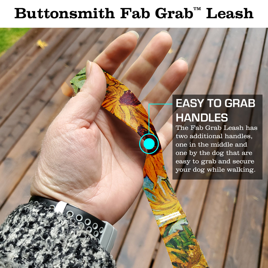 VanGogh Sunflowers Fab Grab Leash - Made in USA