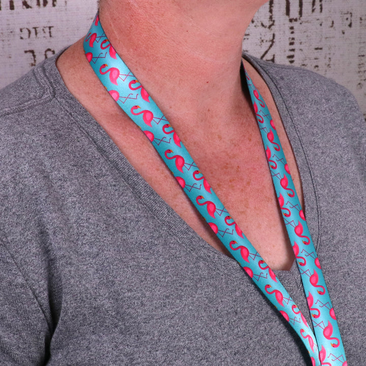 Buttonsmith Flamingos Breakaway Lanyard - Made In USA - Buttonsmith Inc.