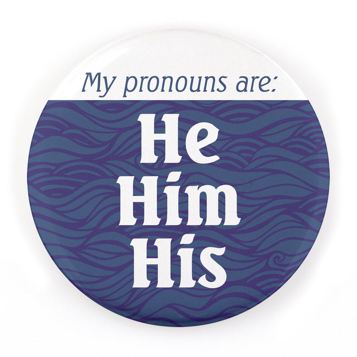 Waves 3" Pronoun Buttons