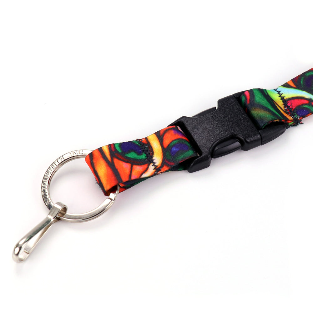 Buttonsmith Tiffany Peacock Lanyard - Made in USA - Buttonsmith Inc.