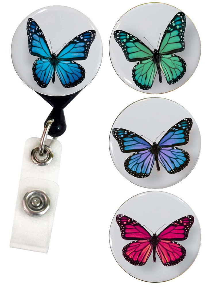 Buttonsmith® Butterflies Tinker Reel® Badge Reel – Made in USA - Buttonsmith Inc.