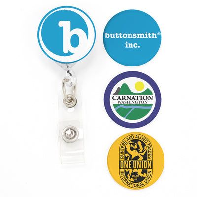 10 Badge Reels With Large 1 Inch Surface Lanyard Attachment Top