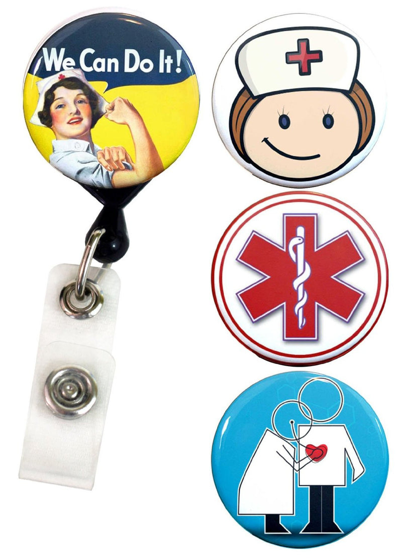 Buttonsmith® Nursing Tinker Reel® Badge Reel – Made in USA