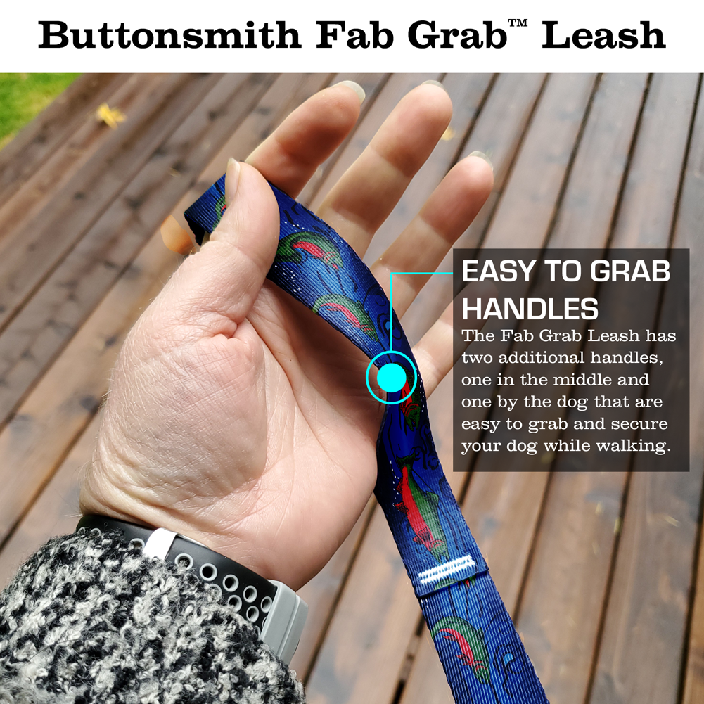 Salmon Stream Fab Grab Leash - Made in USA