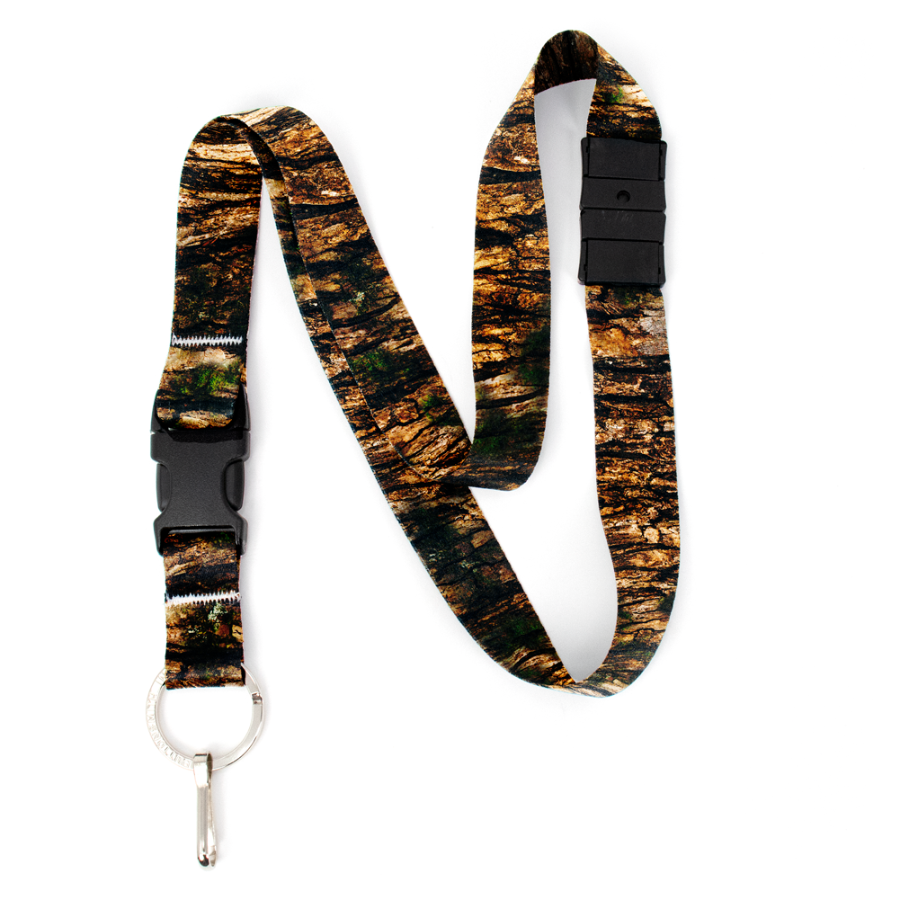 Cedar Bark Breakaway Lanyard - with Buckle and Flat Ring - Made in the USA