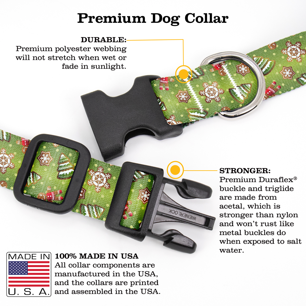 Christmas Cookies Dog Collar - Made in USA