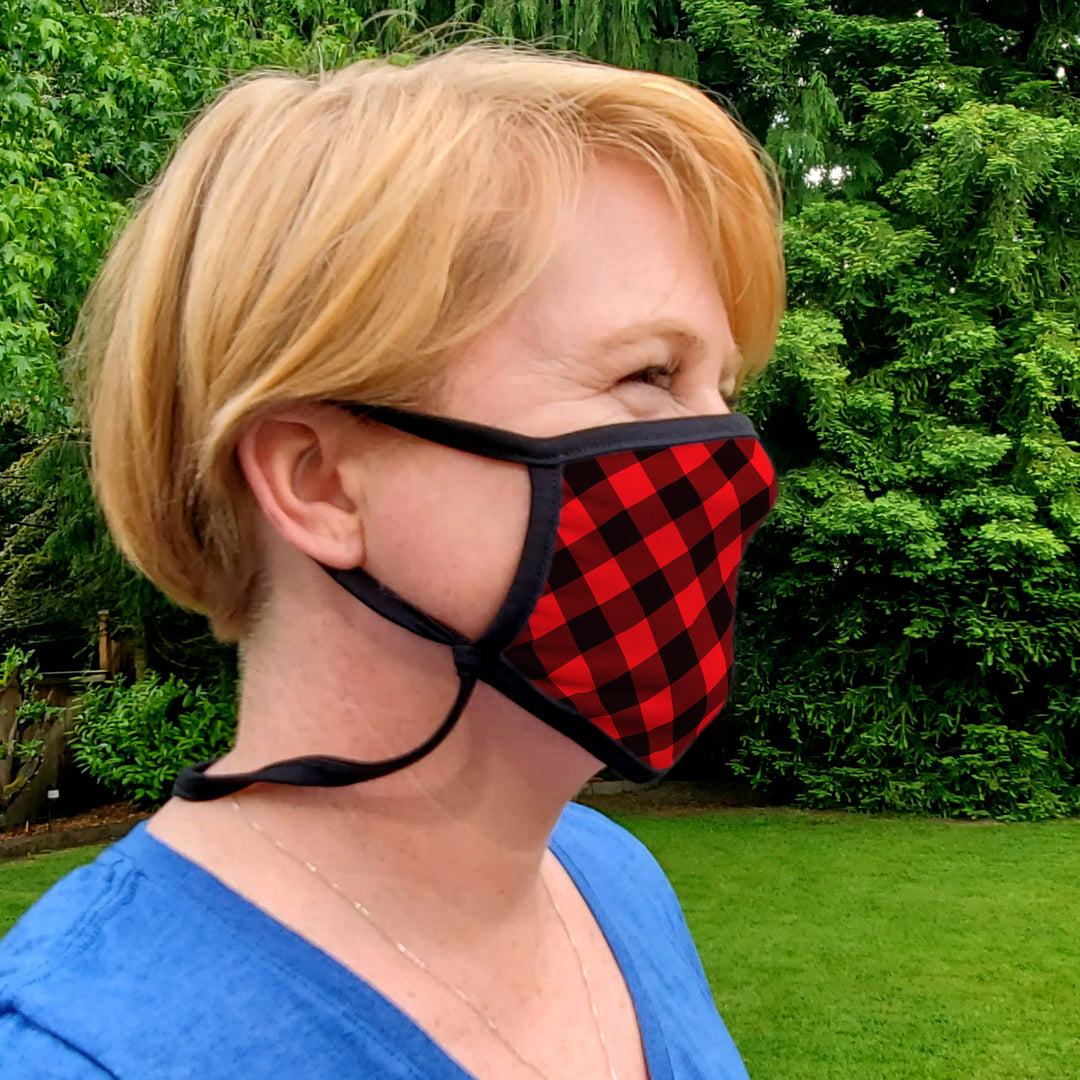 Buttonsmith Buffalo Youth Adjustable Face Mask with Filter Pocket - Made in the USA - Buttonsmith Inc.