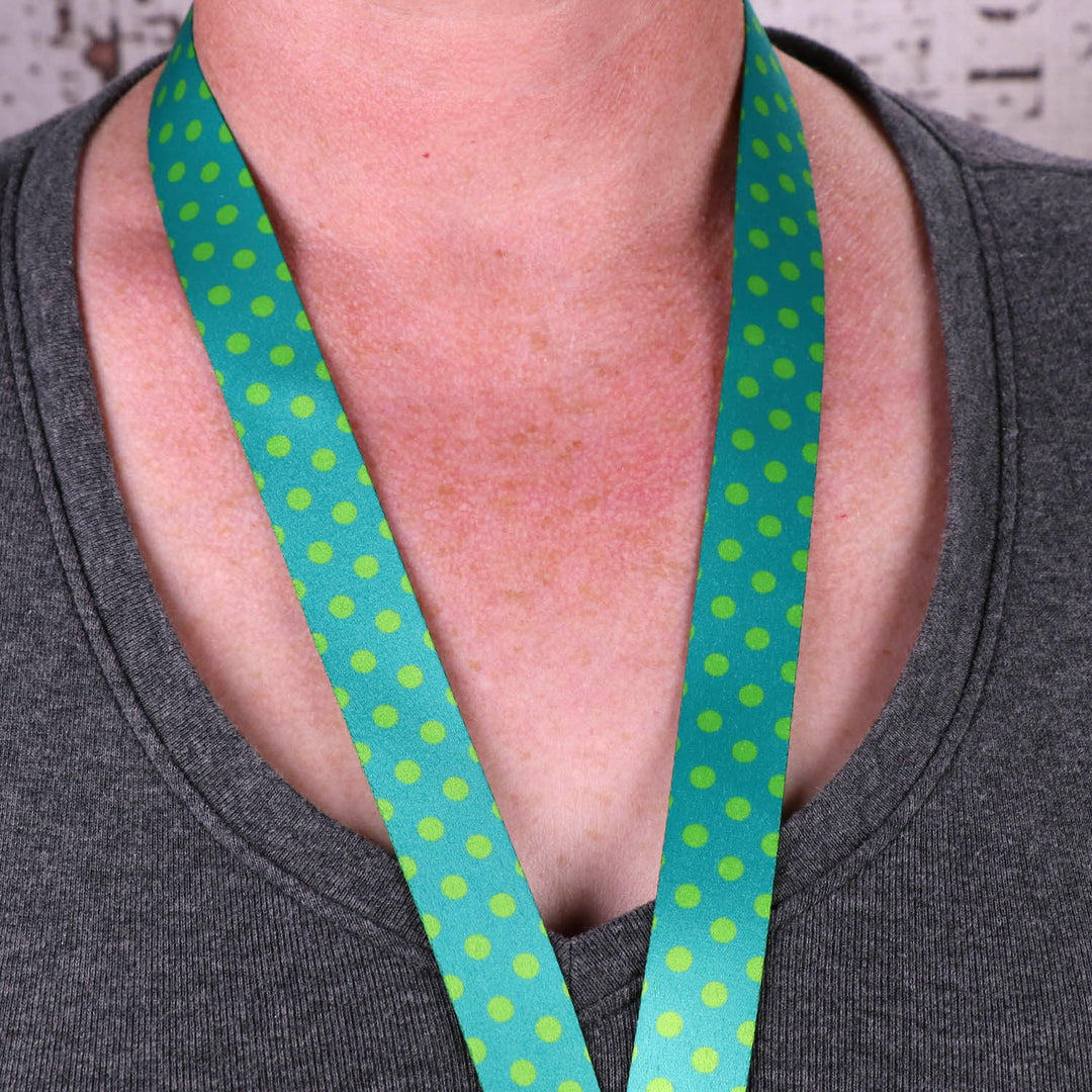 Buttonsmith Aqua Dots Lanyard - Made in USA - Buttonsmith Inc.