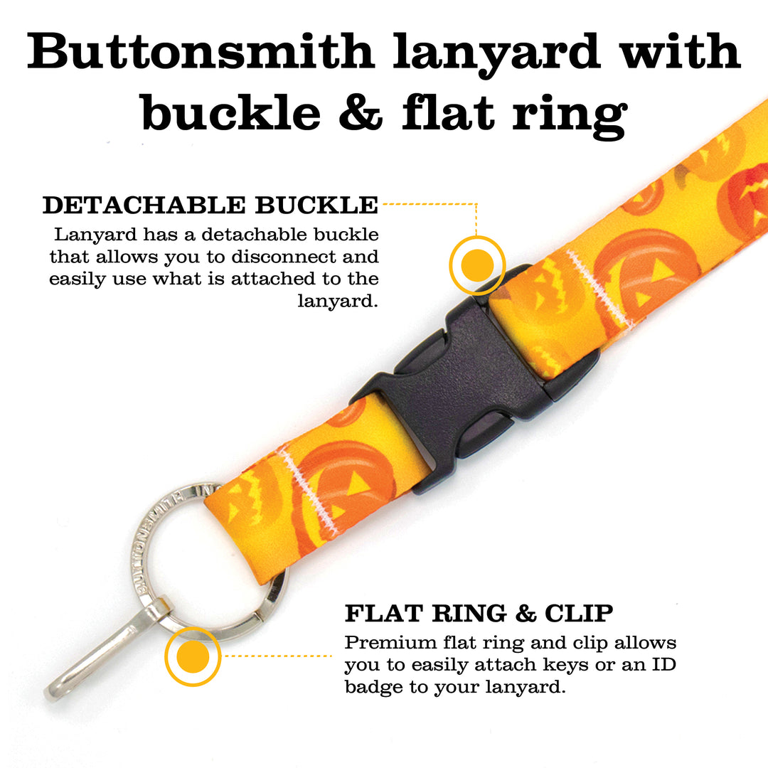 Buttonsmith Jack-O-Lantern Custom Lanyard - Made in USA - Buttonsmith Inc.