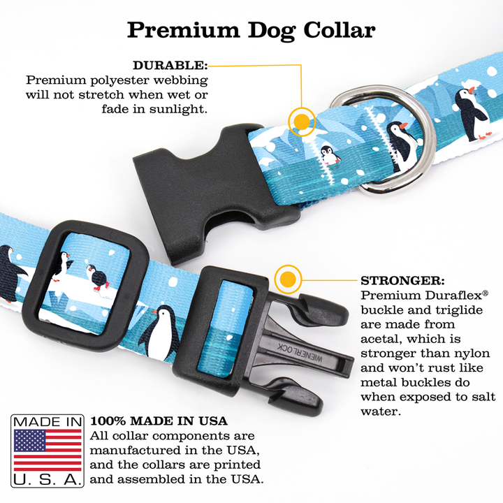 Penguins Dog Collar - Made in USA