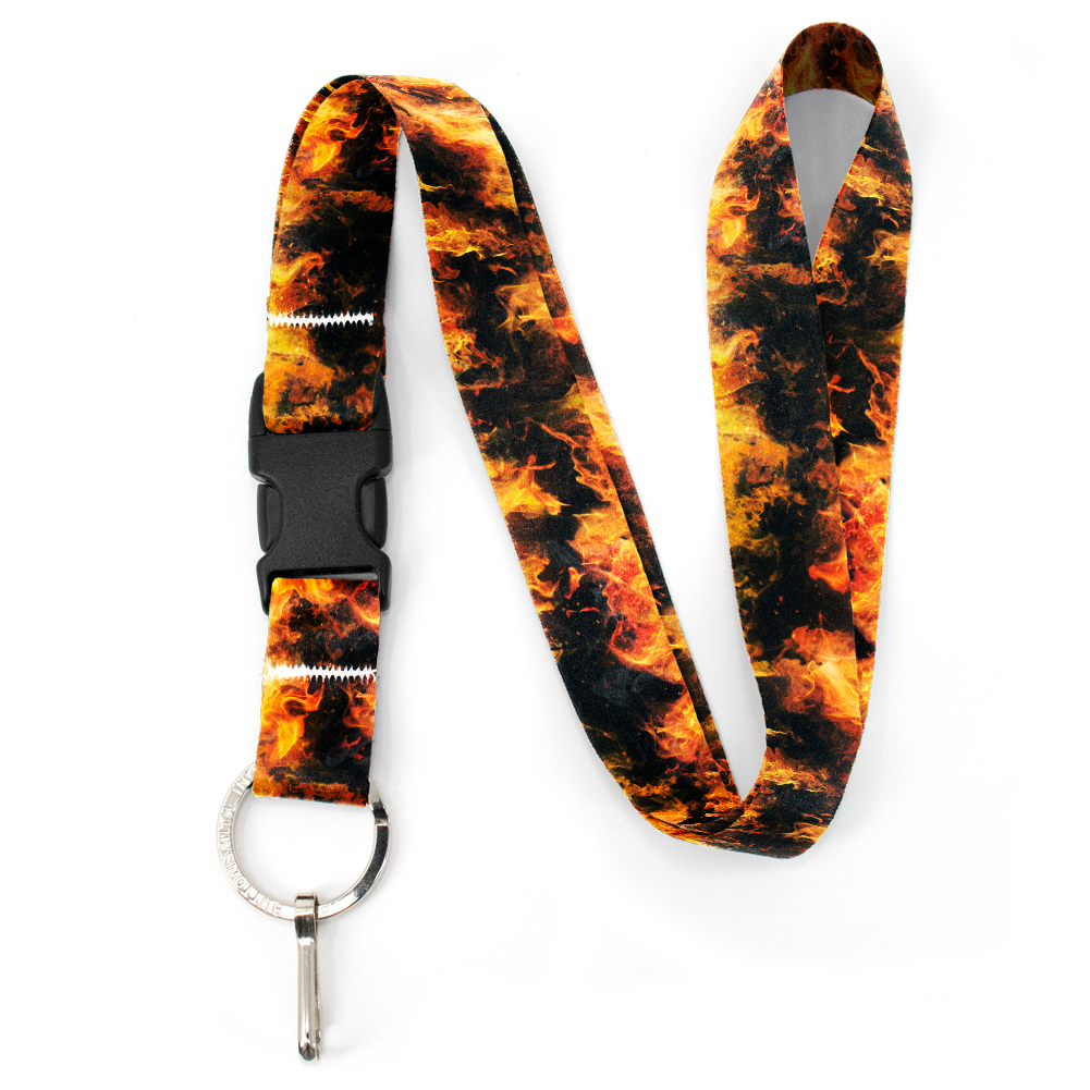 Bonfire Premium Lanyard - with Buckle and Flat Ring - Made in the USA