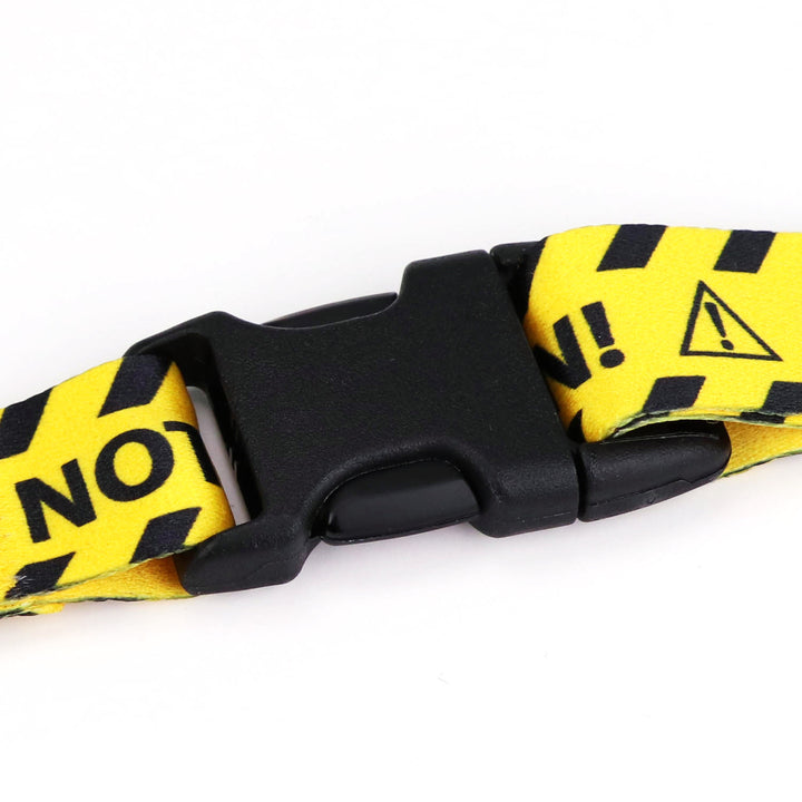 Buttonsmith Caution Lanyard - Made in USA - Buttonsmith Inc.