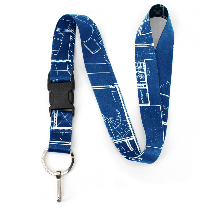 Arch Blueprint Premium Lanyard - with Buckle and Flat Ring - Made in the USA