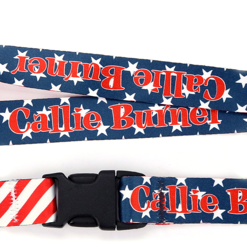 Buttonsmith Stars & Stripes Custom Lanyard - Made in USA - Buttonsmith Inc.