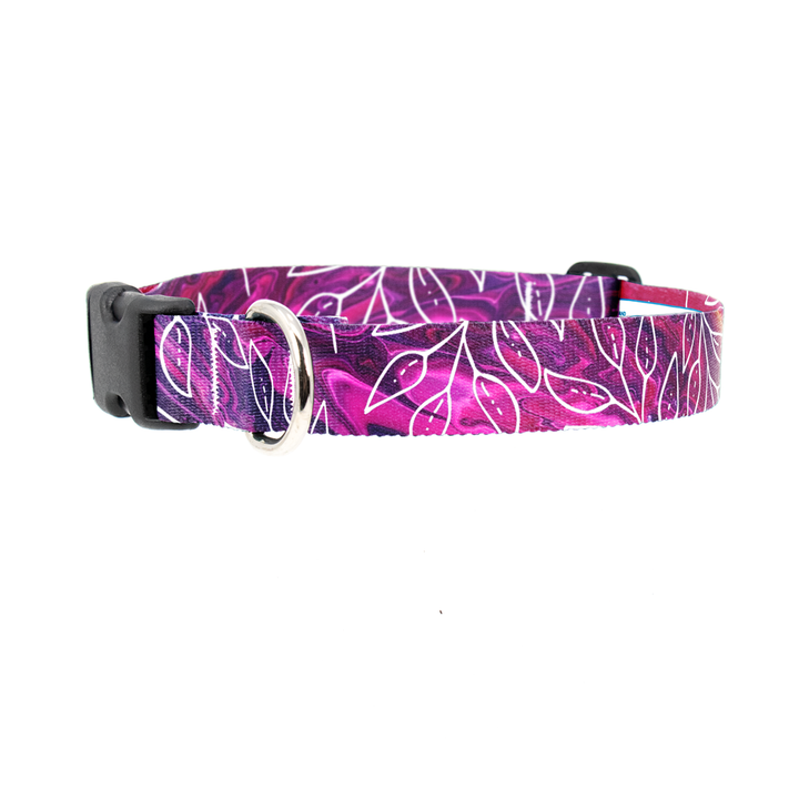 Magenta Love Dog Collar - Made in USA