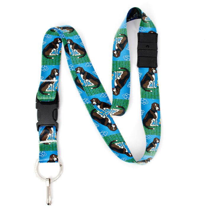 Buttonsmith Dog Breakaway Lanyard - with Buckle and Flat Ring - Based on Rebecca McGovern Art - Officially Licensed - Made in the USA - Buttonsmith Inc.