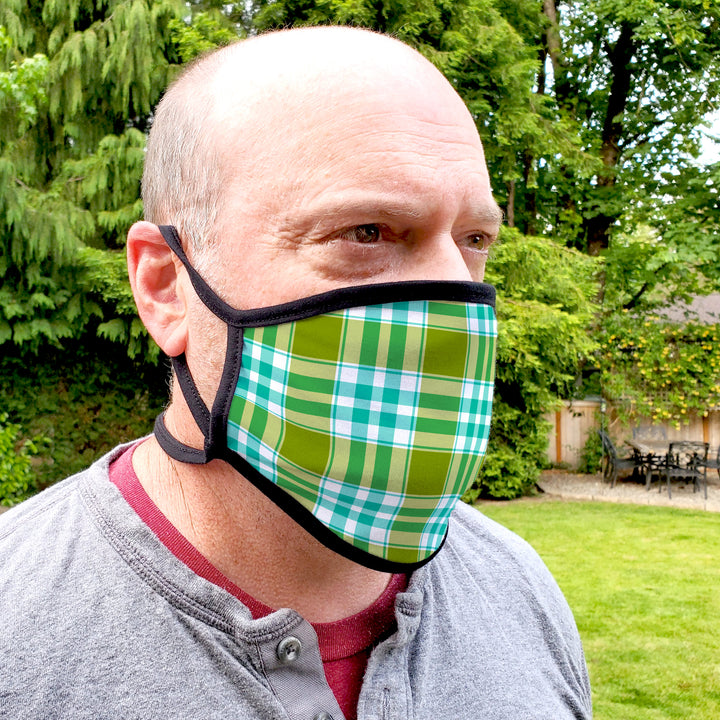 Buttonsmith Madras Adult XL Adjustable Face Mask with Filter Pocket - Made in the USA - Buttonsmith Inc.