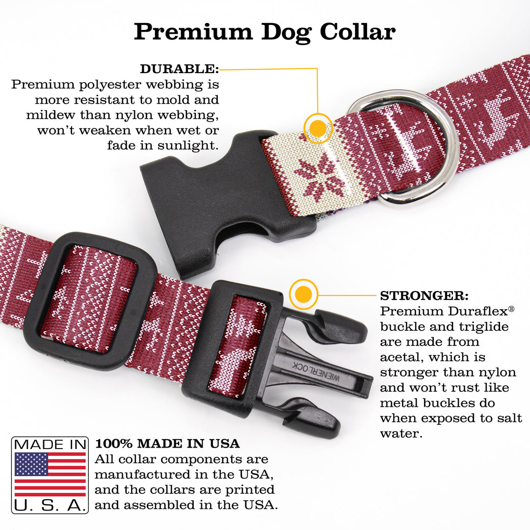 Buttonsmith Kitschy Sweater Dog Collar - Made in the USA - Buttonsmith Inc.