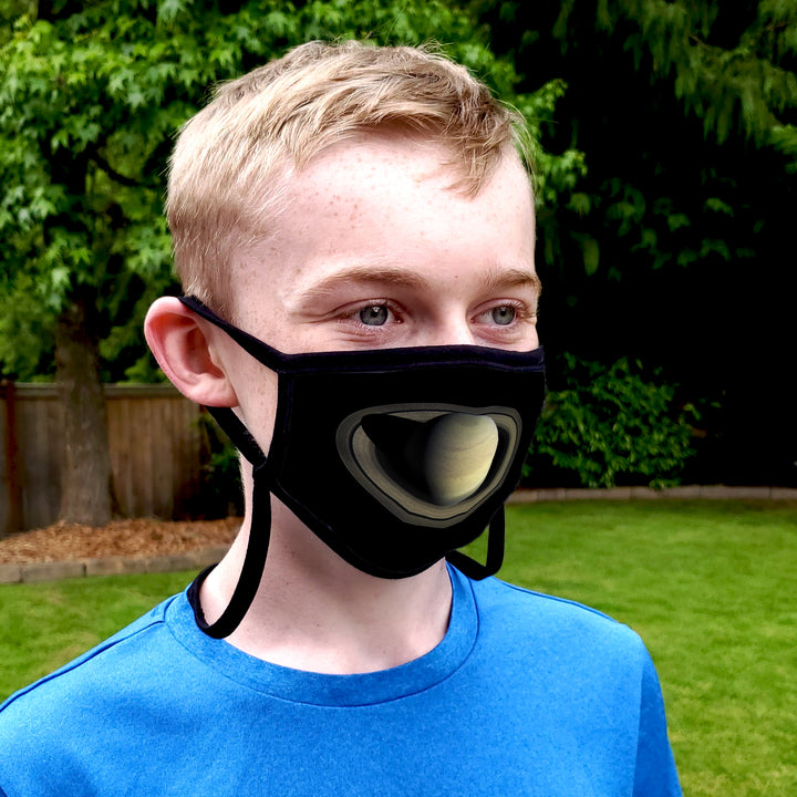 Buttonsmith Saturn Adult XL Adjustable Face Mask with Filter Pocket - Made in the USA - Buttonsmith Inc.