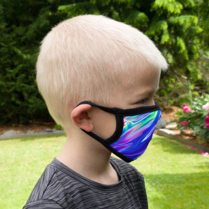 Buttonsmith Hologram Child Face Mask with Filter Pocket - Made in the USA - Buttonsmith Inc.