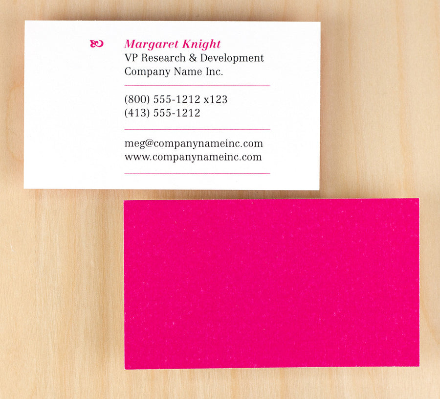 Custom Premium Business Cards - Magenta - Buttonsmith Inc.