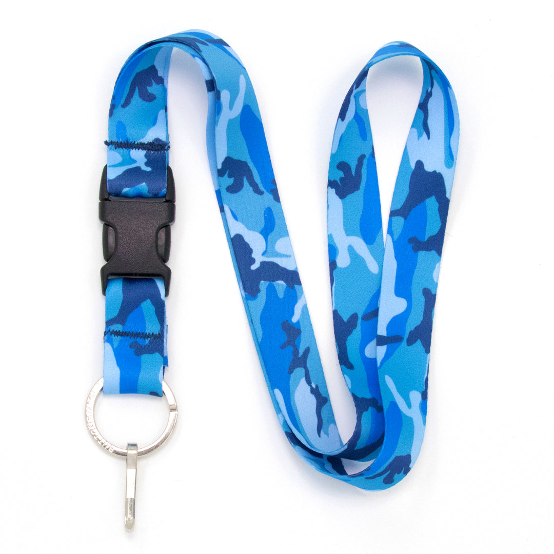 Buttonsmith Blue Camo Lanyard - Made in USA - Buttonsmith Inc.