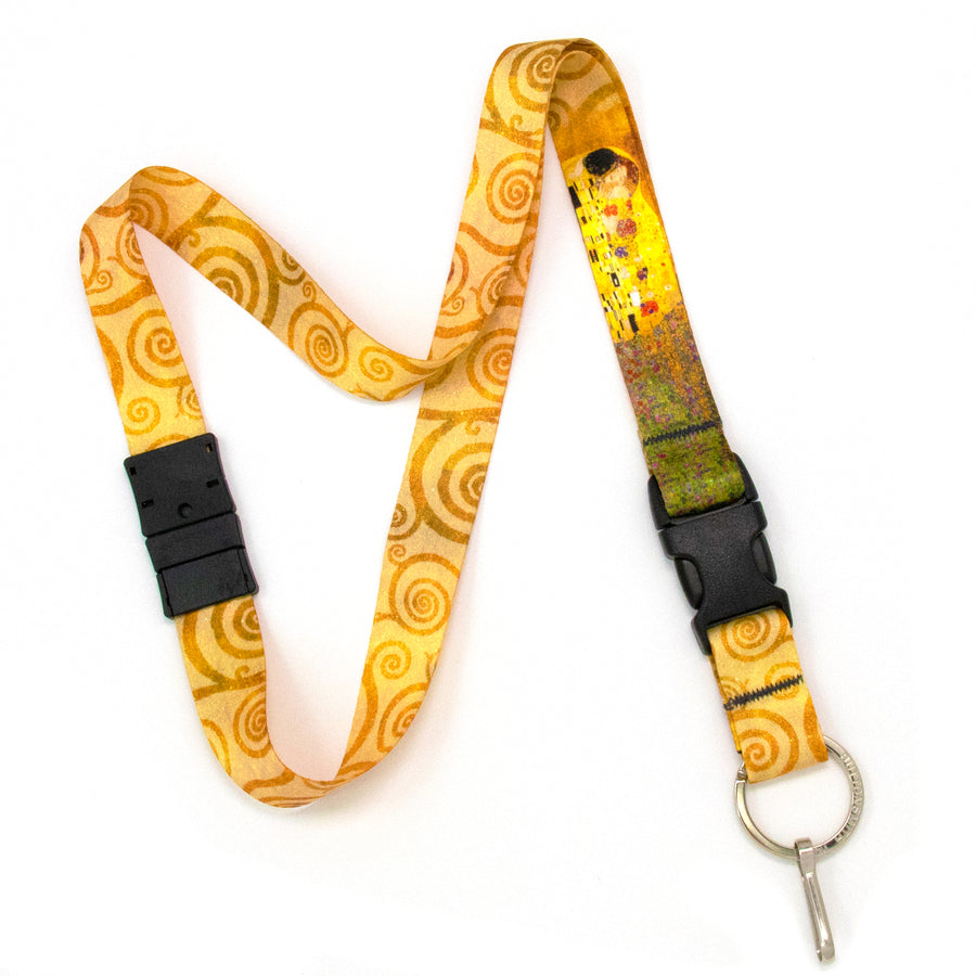 Buttonsmith Gustav Klimt Kiss Breakaway Lanyard - Made in USA - Buttonsmith Inc.