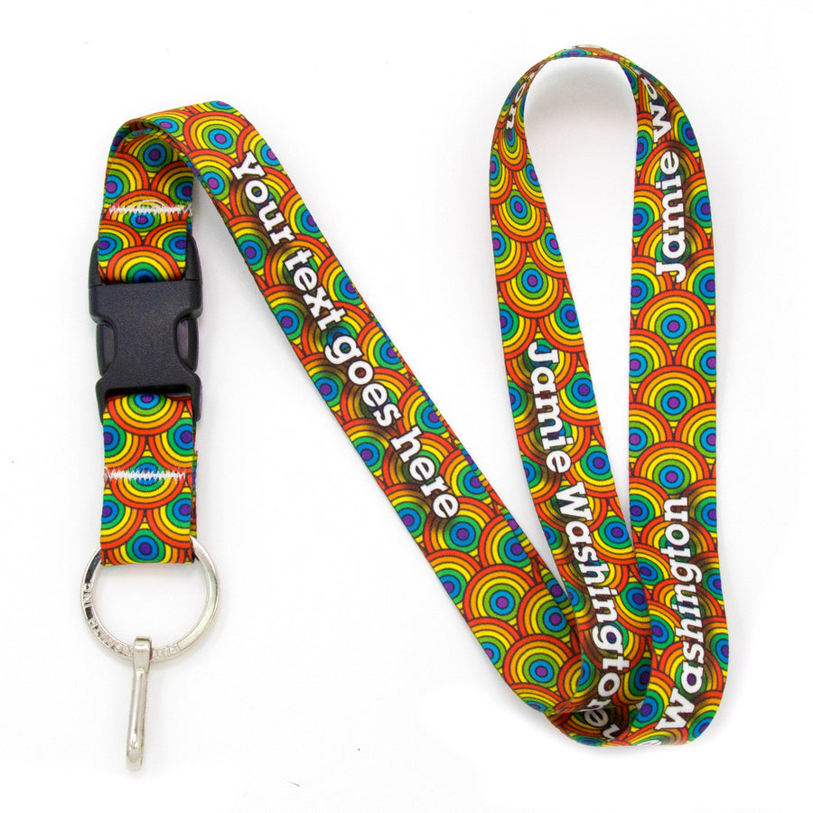 Buttonsmith Rainbow Arches Custom Lanyard Made in USA - Buttonsmith Inc.