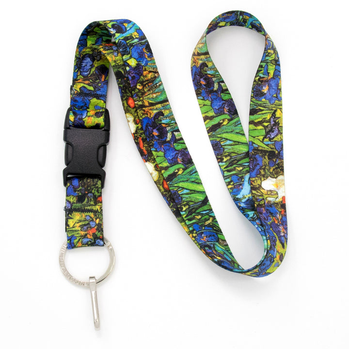 Buttonsmith Van Gogh Irises Lanyard - Made in USA - Buttonsmith Inc.