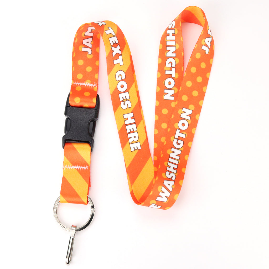 Custom Orange Lanyards & Badges With Your Logo