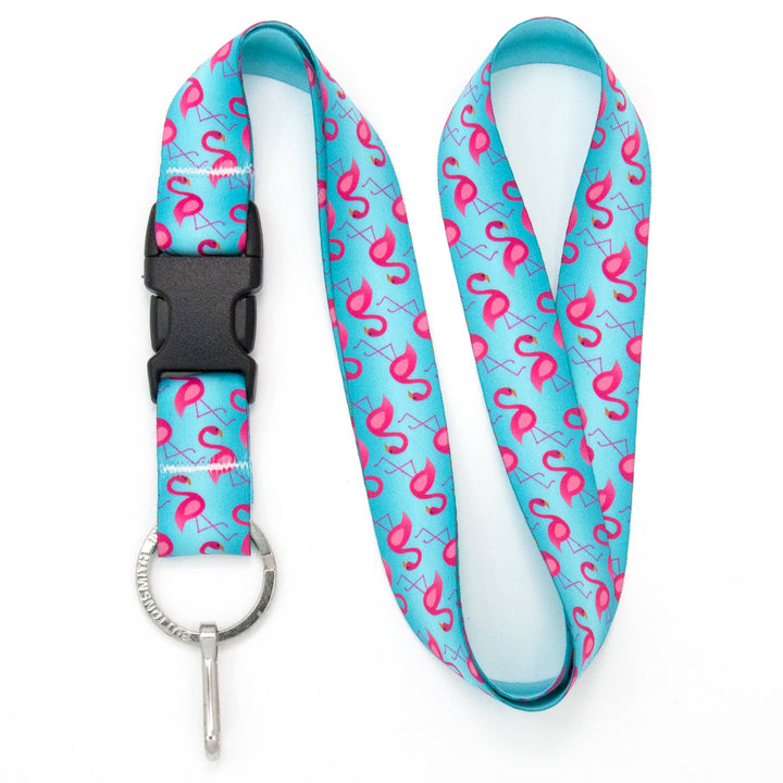 Buttonsmith Flamingos Lanyard - Made in USA - Buttonsmith Inc.