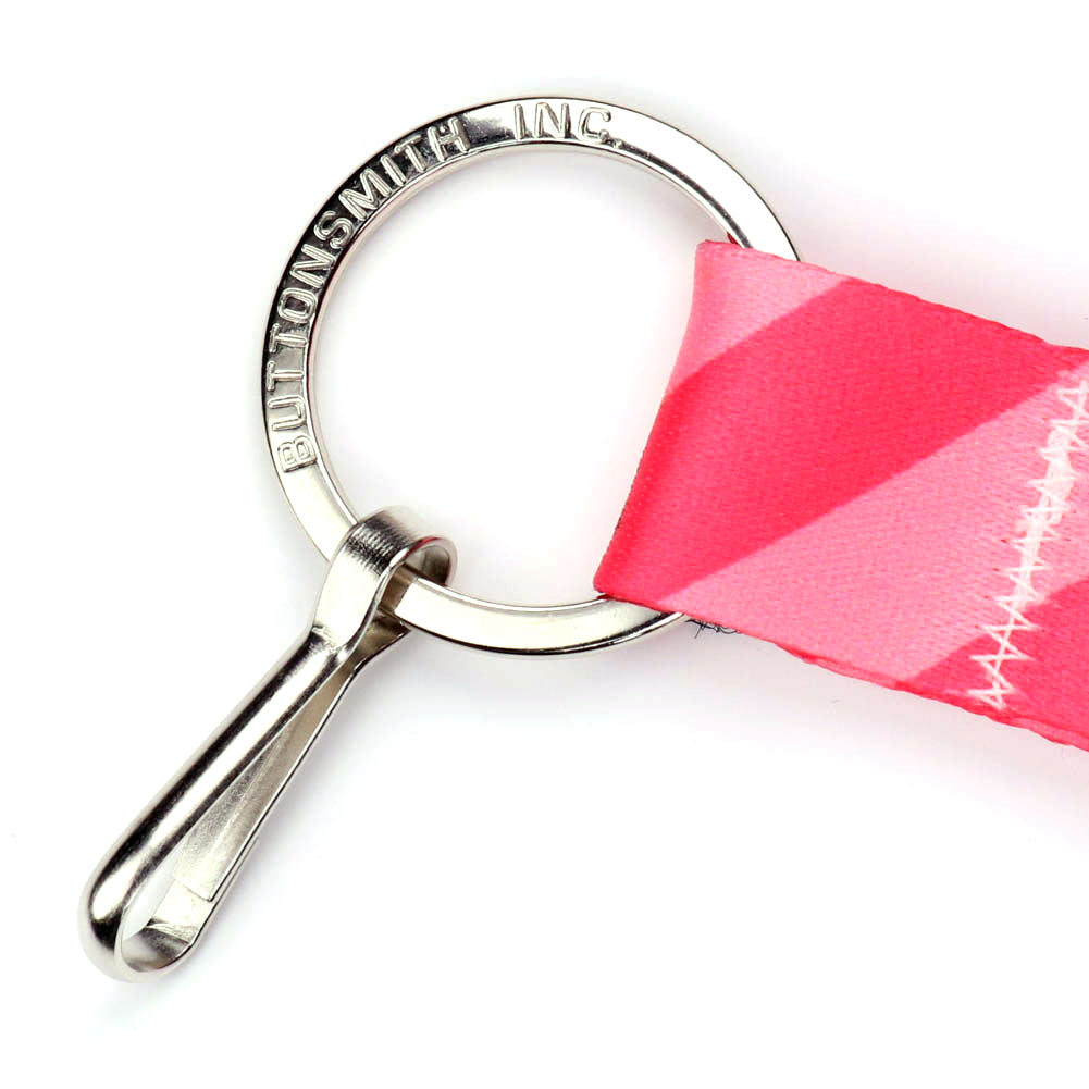 Buttonsmith Pink Dots Lanyard - Made in USA - Buttonsmith Inc.