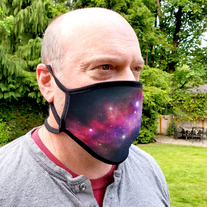 Buttonsmith Milky Way Adult Adjustable Face Mask with Filter Pocket - Made in the USA - Buttonsmith Inc.