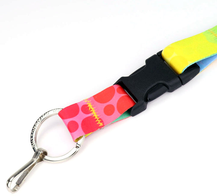 Buttonsmith Rainbow Dots Custom Lanyard - Made in USA - Buttonsmith Inc.