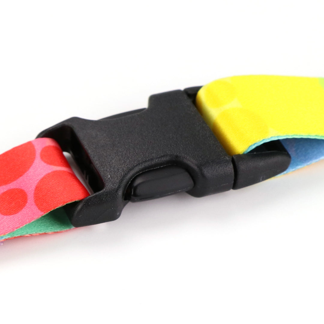 Buttonsmith Rainbow Dots Custom Lanyard - Made in USA - Buttonsmith Inc.