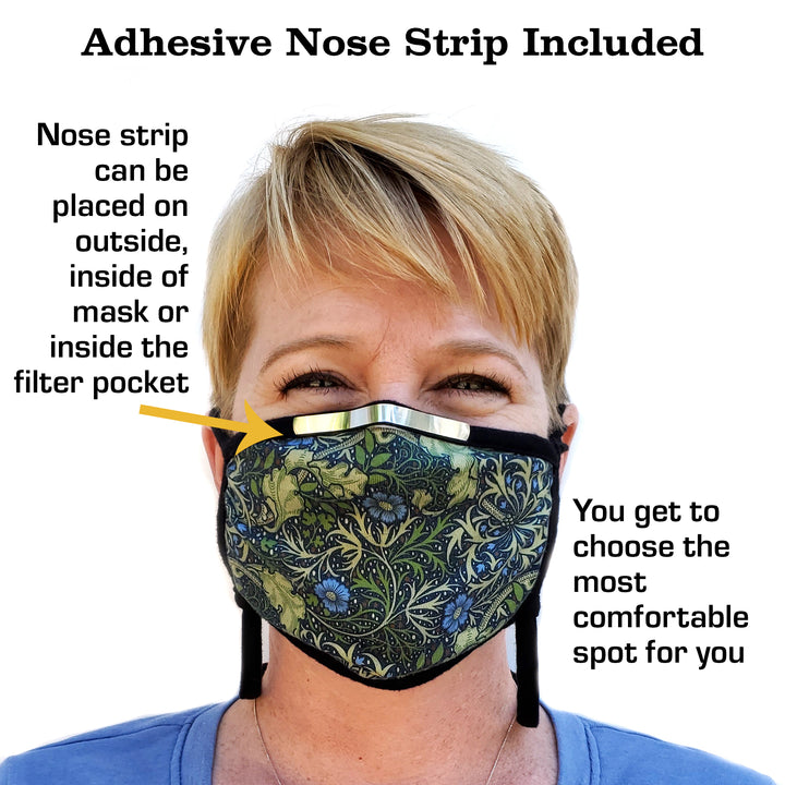 Buttonsmith Hearts Youth Adjustable Face Mask with Filter Pocket - Made in the USA - Buttonsmith Inc.