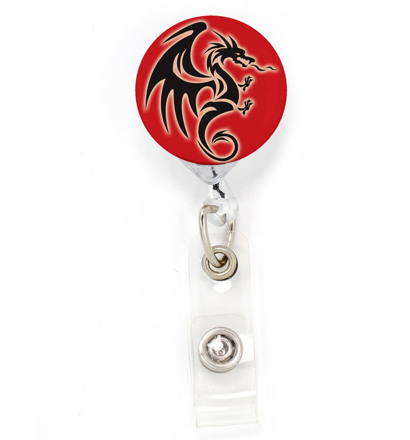Buttonsmith Myth Dragon Tinker Reel Retractable Badge Reel - Made