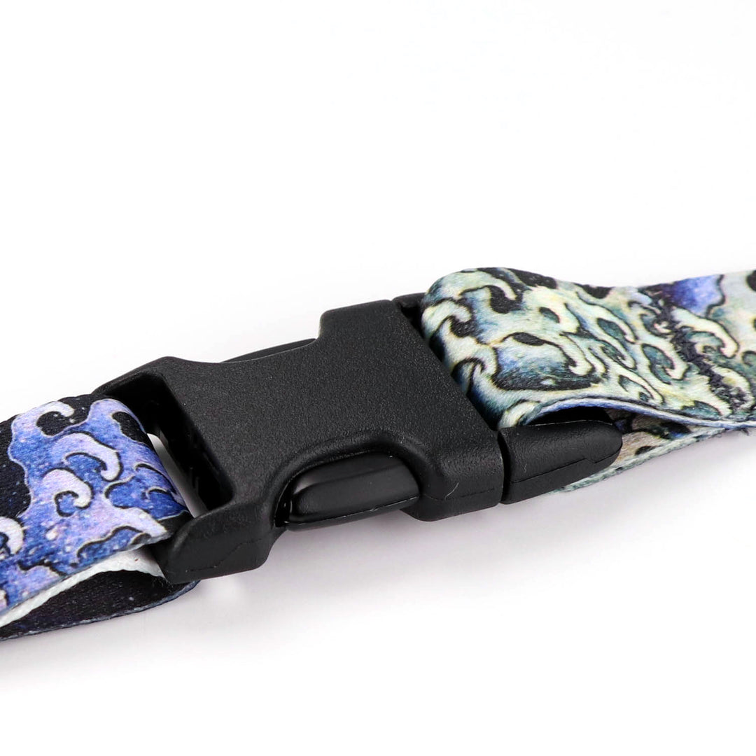 Buttonsmith Hokusai Waves Custom Lanyard - Made in USA - Buttonsmith Inc.