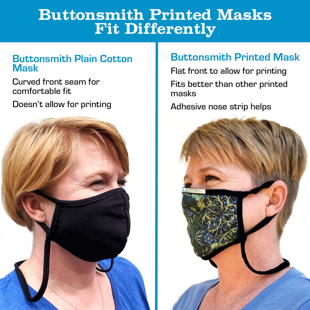 Buttonsmith Hologram Adult Adjustable Face Mask with Filter Pocket - Made in the USA - Buttonsmith Inc.